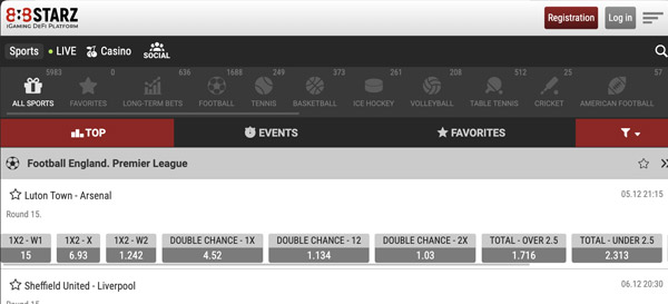 Betting application. 