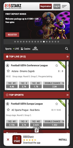 Mobile casino and betting site. 