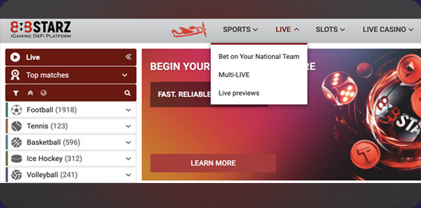 Betting Options at 888STARZ. 