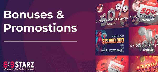 Bonuses for 888STARZ players. 